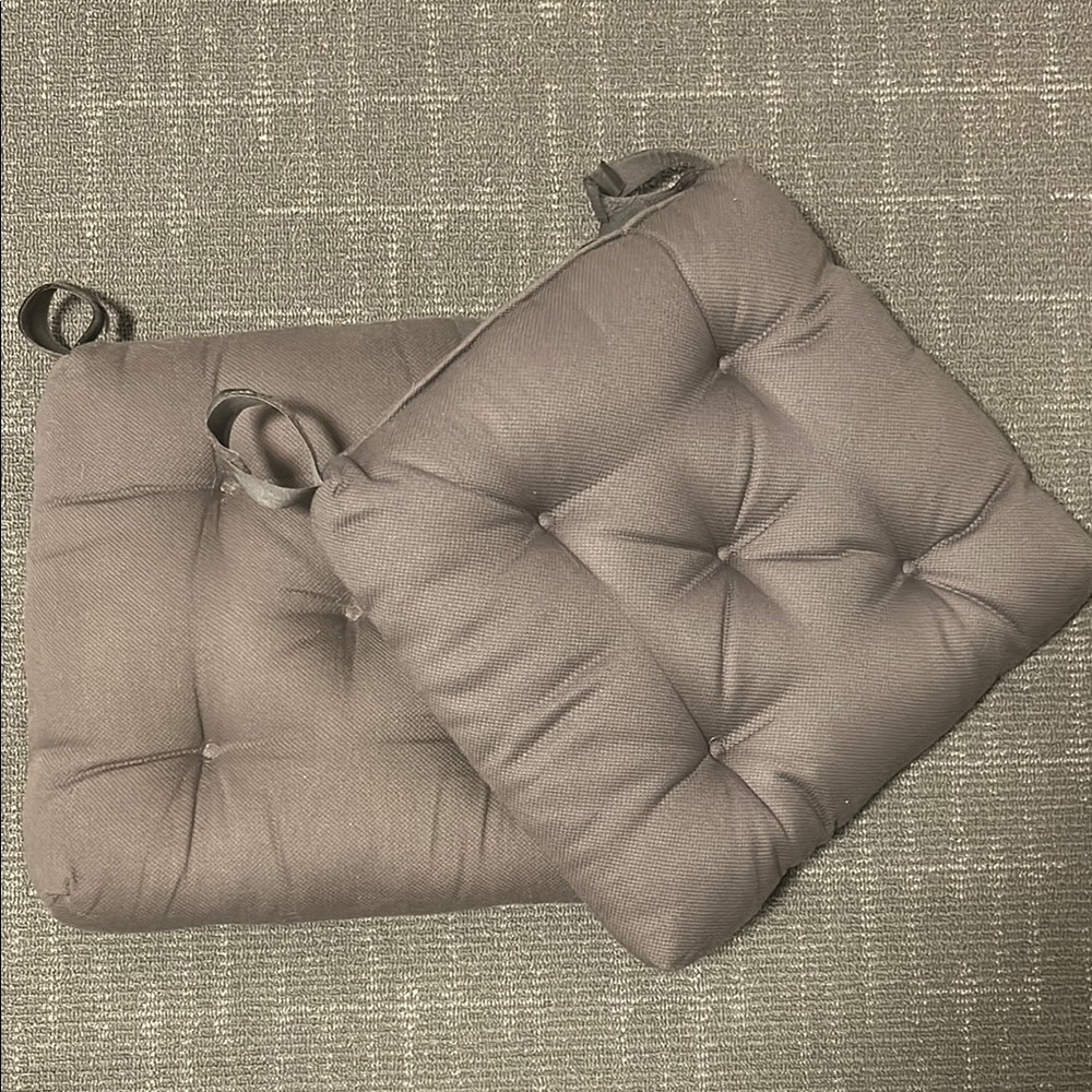 Plush Gray Seat Cushions- IKEA